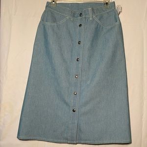 Vintage 1980’s denim snap skirt